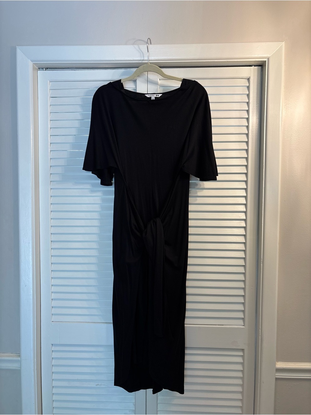 JW ANDERSON Black Midi Dress with Front Knot